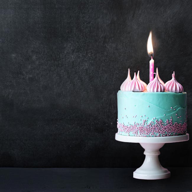 Cartes d'anniversaire personnalisées Carte de vœux avec gâteau et bougie