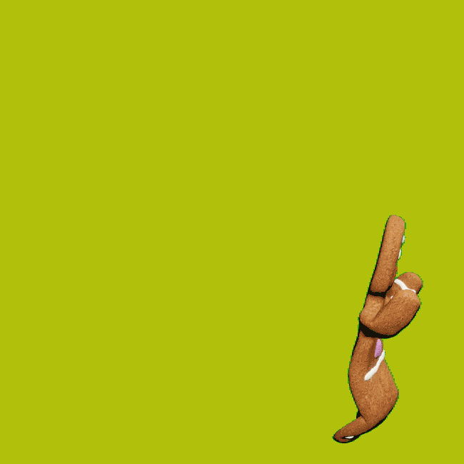 Cartes de bonne année Carte de voeux animée électronique avec pain d'épice dansant
