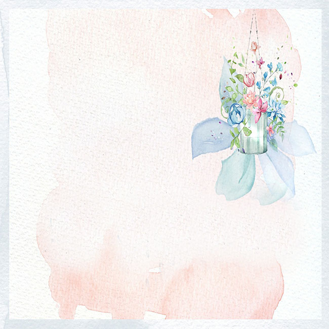 Cartes d'anniversaire personnalisées Carte de voeux avec des fleurs à l'aquarelle