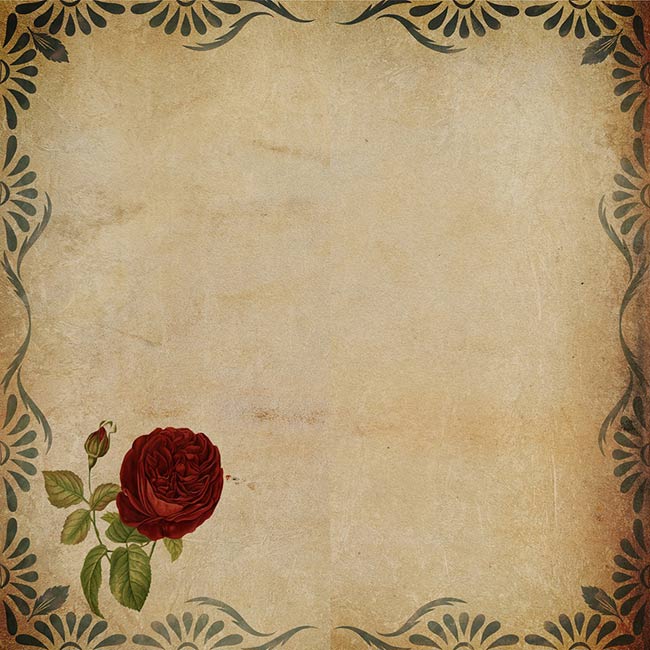 Cartes d'anniversaire personnalisées Carte d'anniversaire avec rose vintage