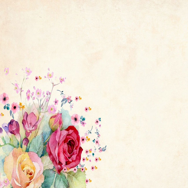 Cartes d'anniversaire personnalisées Carte d'anniversaire avec des roses peintes à l'aquarelle