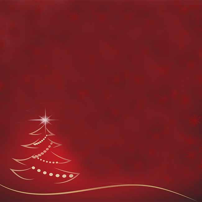 Cartes de bonne année Carte de Noël rouge avec sapin de Noël doré