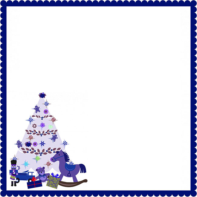 Cartes de bonne année Carte du Nouvel An avec un arbre de Noël et un Casse-Noisette