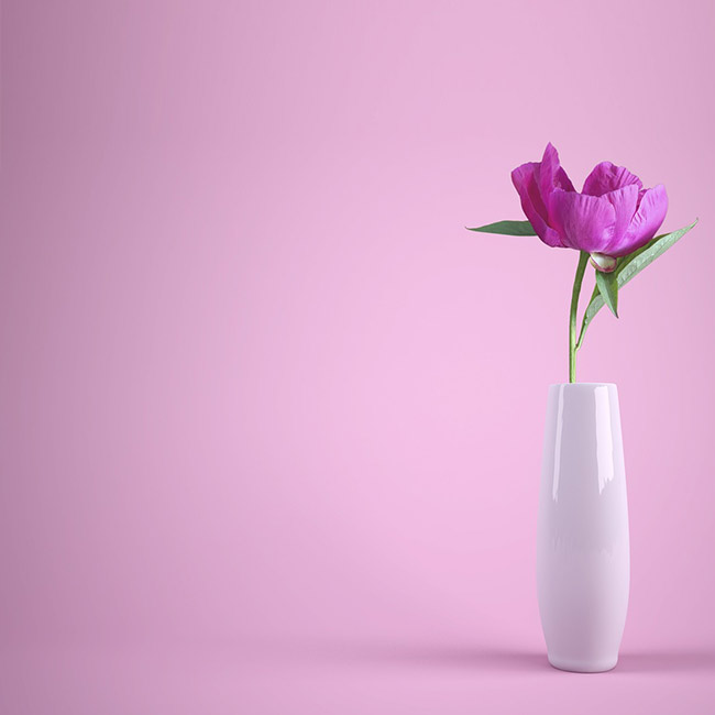 Cartes de Saint-Valentin Carte postale électronique avec une pivoine dans un vase