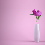  Carte postale électronique avec une pivoine dans un vase