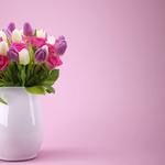 Cartes d'anniversaire personnalisées Carte d'anniversaire avec des tulipes dans un vase
